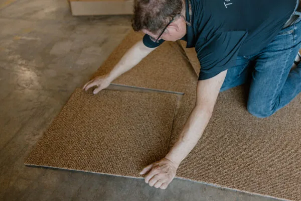 Carpet tile for basements and flex spaces